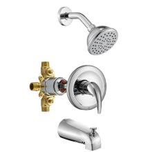 Aquacubic Bathroom Wall Mounted Rainfall Shower Faucet Set Complete Rain Shower Set